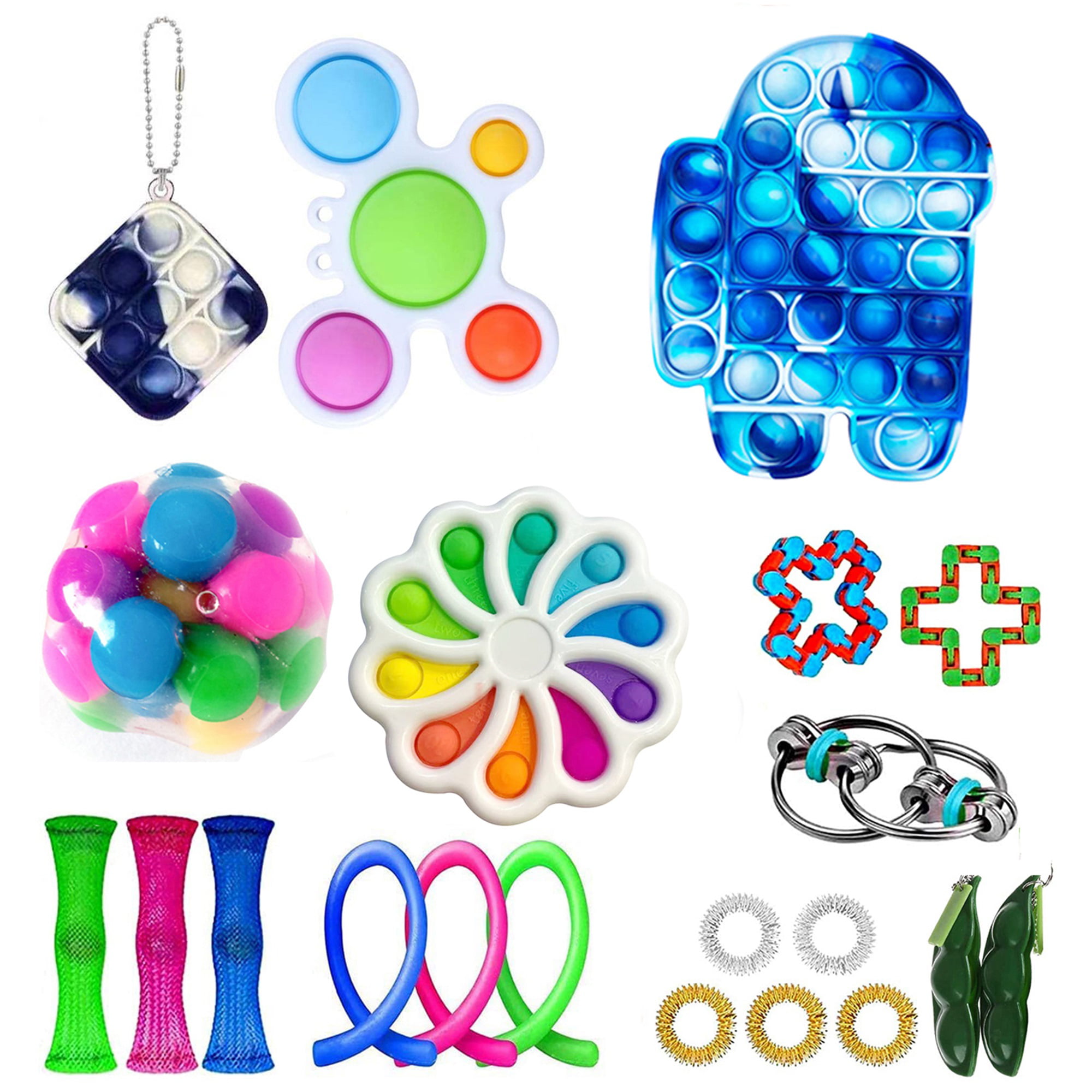 7PCS Figet Toys Set Sensory Tools Bundle Stress Relief Hand Toy Kids Adult Gifts 