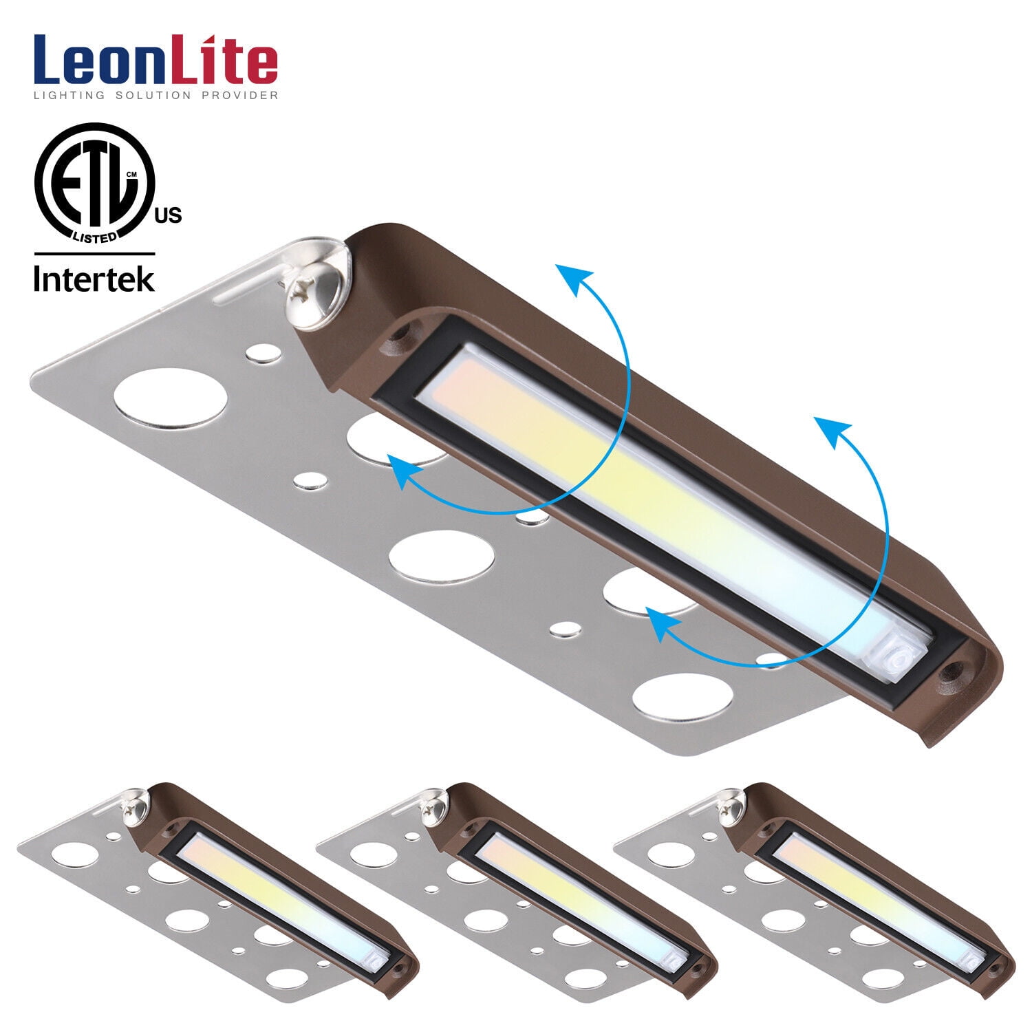 LEONLITE Pack LED Low Voltage Hardscape Lighting, Inch LED Retaining  Wall Lights Swivel, Outdoor Waterproof Stair Lights, 12V AC/DC, ETL Listed,  2200K/2700K/3000K/4000K/5000K