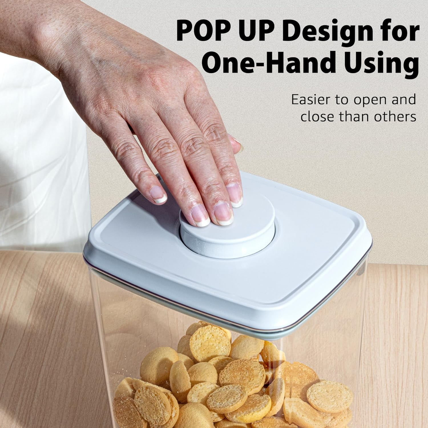 Uamector Pop Container Sets, 8-Piece Airtight Food Storage Containers