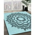 thumbnail image 3 of Ahgly Company Machine Washable Indoor Rectangle Transitional Deep-Sea Green Area Rugs, 8' x 12', 3 of 7
