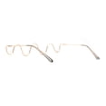 thumbnail image 2 of Womens Unique Wave Shape Lensless Rhinestone Jewelry Eyeglasses Gold Burgundy, 2 of 4