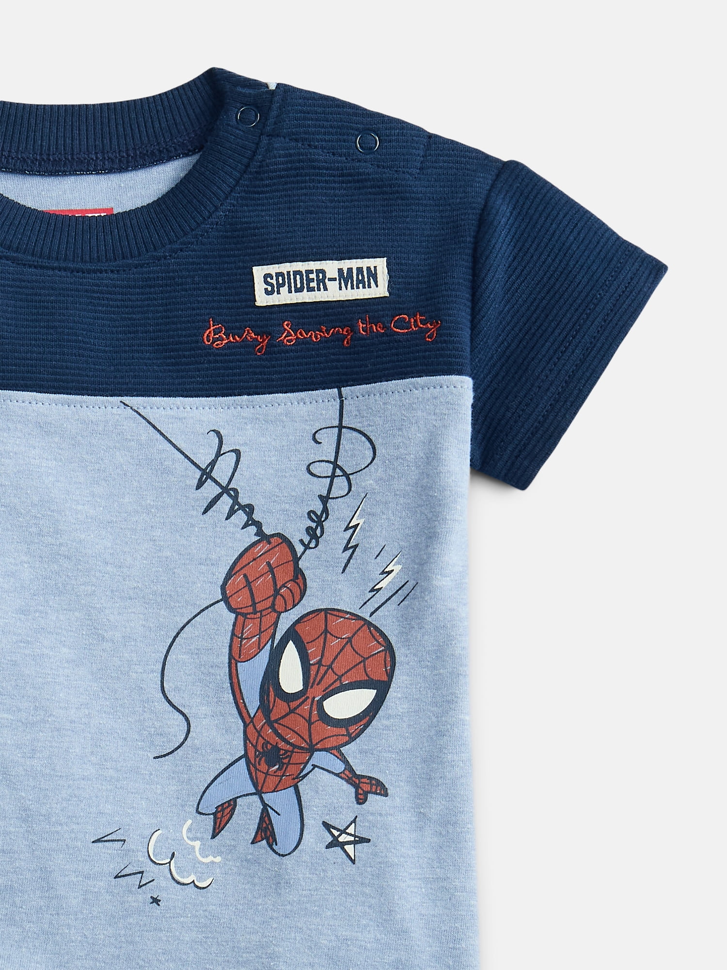 Spider-Man Baby Boys Graphic Tee and Matching Shorts Set, 2-Piece, Sizes 0/3M-24M
