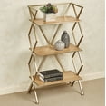 thumbnail image 2 of Modern Style Jamie Three Tier Gold Floor Shelf 41 Inches High, 2 of 5
