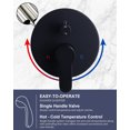 thumbnail image 5 of Wowow 8-spray 12in. Dual Shower Head and Handheld Shower Head in Matte Black, 5 of 8