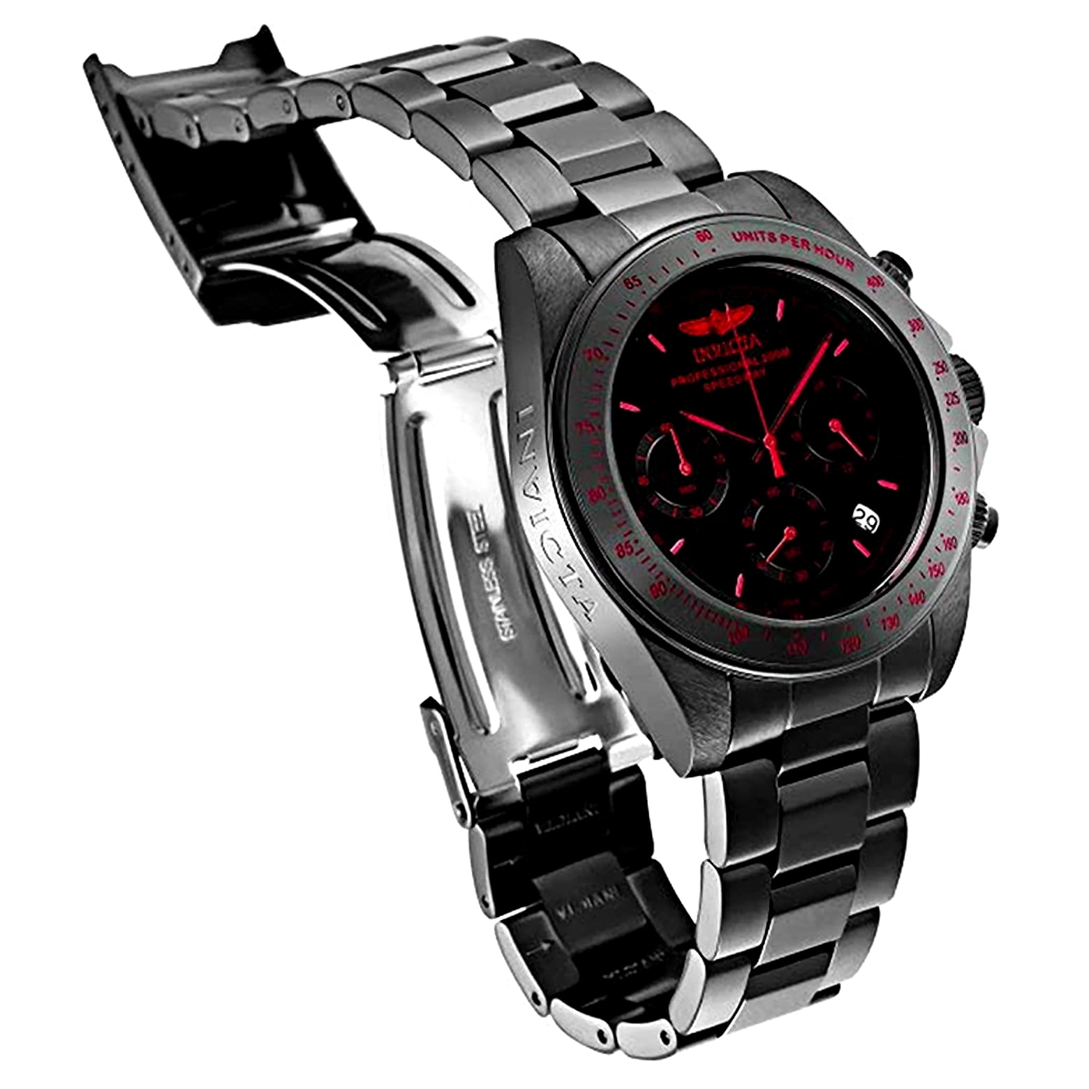 Invicta Men's Speedway Quartz Chrono 200m Gunmetal Stainless Steel Watch 27771