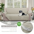 thumbnail image 4 of U-NICE HOME Reversible 4 Seater Sofa Cover Machine Washable Couch Slipcover Furniture Protector for Dogs with Elastic Straps Water Repellent, 91inch Sofa, Beige/Beige, 4 of 6