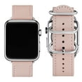 thumbnail image 2 of WFEAGL Apple Watch Band Genuine Leather iWatch Replacement Strap 42mm 44mm Pink Sand/Silver, 2 of 8