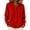 21#Red, variant on Women's Knit Hooded Cardigan, Long Sleeve Front Button Down Drawstring Solid Color Sweater , Fall Trendy Loose Fit Casual Top Pink XL