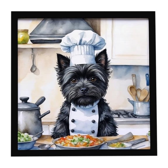 Carolines Treasures  8 x 8 in. Cairn Terrier The Chef Framed Metal Print