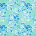 thumbnail image 2 of Zelouf Zs1709Ll Print Shantung  , Sewing, DIY, Crafts Fabric by the Yard, 764 Green/turq, 3 Yard, 2 of 2