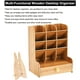 thumbnail image 4 of Wooden Pen Organizer, Multi-Functional DIY Pen Holder Box, Desktop Stationary, Easy Assembly, Home Office Art Supplies Organizer Storage with Drawer Ormromra WRST-219, 4 of 6