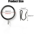 thumbnail image 2 of MODANU 50 Pcs Curtain Rings with 50 Pcs Hooks, 1.18" Drapery Rings, Pinch Pleat Curtain Hooks, Vintage and Rustproof for Window Door Drapes (Black), 2 of 7