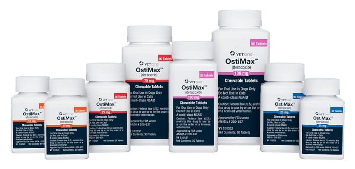OstiMax (Deracoxib) Chewable Tablets for Dogs 100mg
