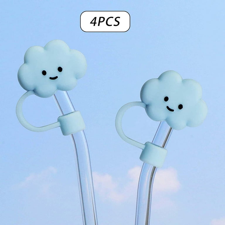 Straw Covers Cloud,Straw Cover Cloud ,Cloud Straw Toppe, Traw Covers Cap  Cloud for Reusable Straws Cloud Shape Straw Protector