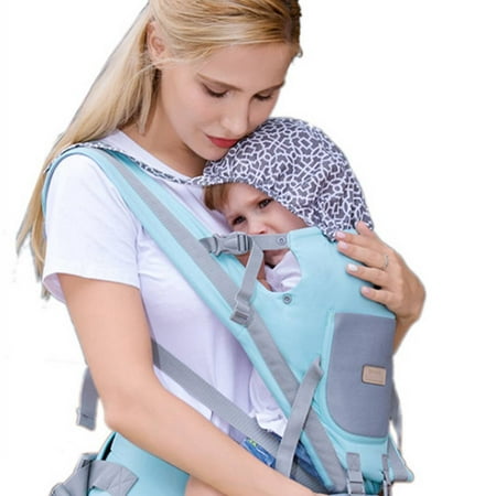 Baby Convertible Carrier With Hip Seat 360° Ergonomic 6 Positon Breathable Mesh For Infant Toddler,
