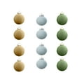 thumbnail image 2 of Christmas Tree,Flocked Velvet Christmas Balls,Small Plastic Painted Pendants Set,Hanging Ornaments for Thanksgiving Party Decoration,3.14 Inch,12 Pcs,D, 2 of 5