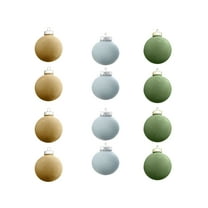 YHAJDS 12PCS Velvet Christmas Balls 8cm/3.15in Xmas Tree Ornaments Velvet Balls Shatterproof Xmas Bulbs Decorations Ball Sets Christmas Tree Hanging Balls for Wedding Holiday Party Decorations