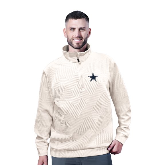 Men's MSX by Michael Strahan White Dallas Cowboys Cross Training Half-Zip Pullover