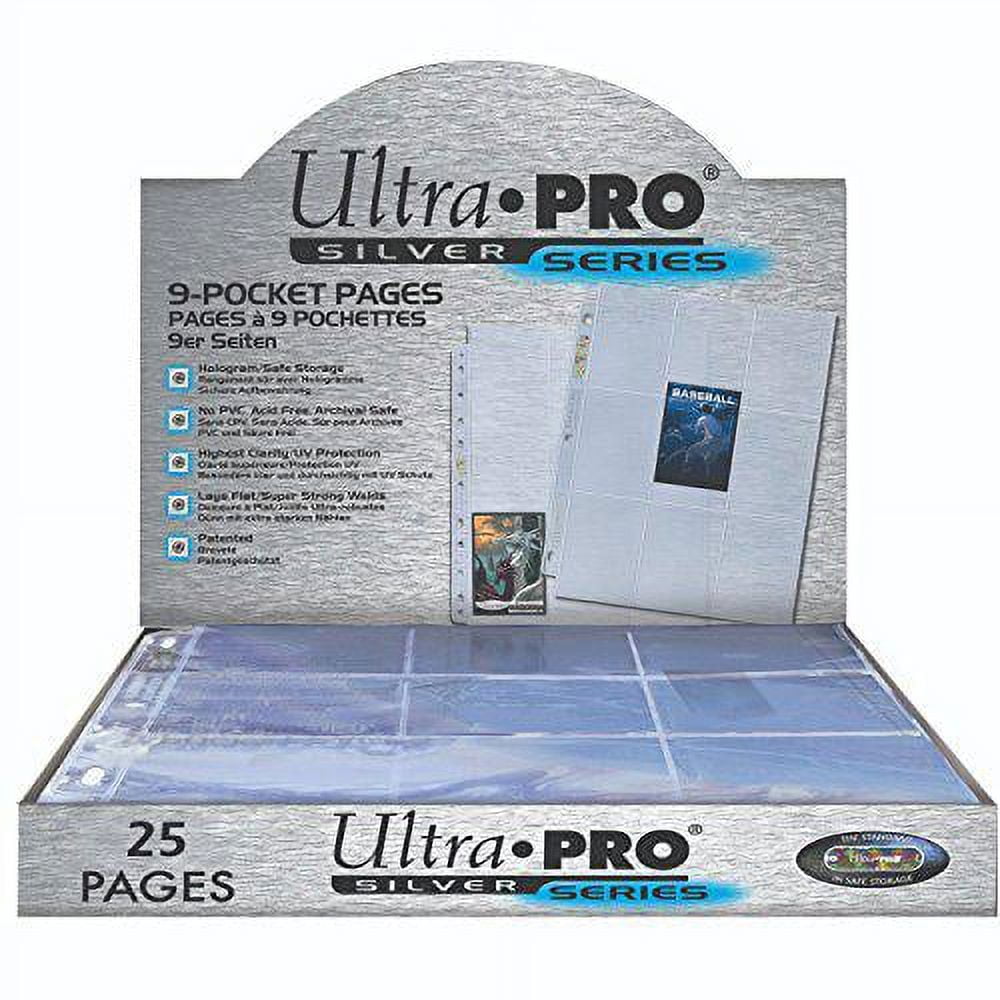 Ultra Pro Collecting Binder Sheet Holder Protector, 9-Pocket Trading Card Pages, 100-Pack - Walmart.com Ultra Pro Collecting Binder Sheet Holder Protector, 9-Pocket Trading Card Pages, 100-Pack - Walmart.com