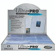 ultra pro 9-pocket silver series pages for standard size cards (25-pack)