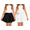 White,Black, variant on Lutiedan Girls Skirts Skorts Elastic Flared Baby Flowy Tennis Athletic Skirts Skorts for Girls with Bowknot