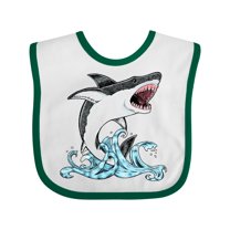 Inktastic Great White Shark Jumping Boys or Girls Baby Bib