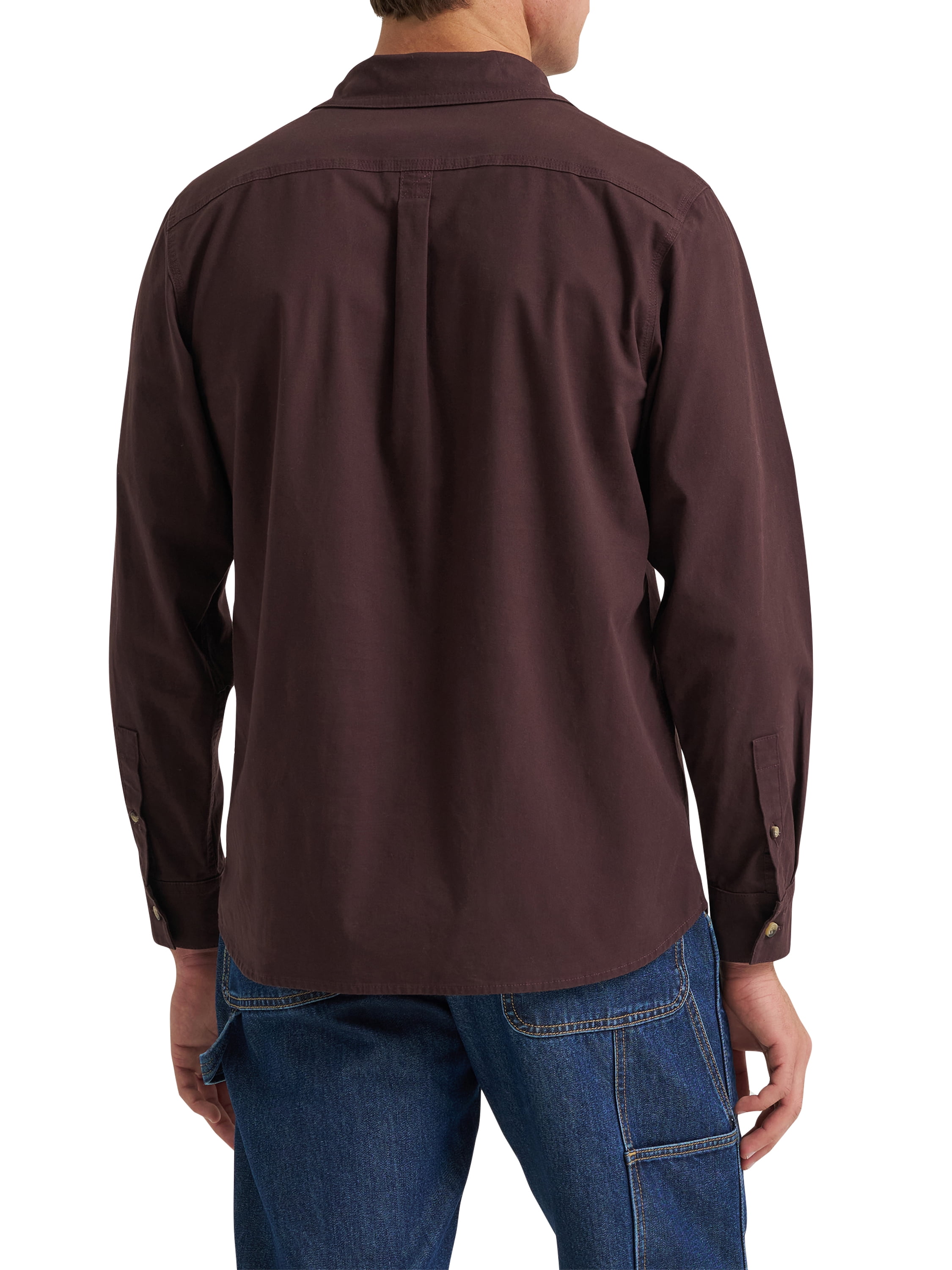 Wrangler® Mens Long Sleeve Heritage Solid Shirt