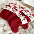 thumbnail image 2 of Calcetines navideños con letras rojas, blancas y verdes, adornos para árboles de Navidad, bolsas de regalo para decoración del hogar, Año Nuevo, 2024, 2 of 4