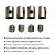 thumbnail image 2 of 8-Piece Cable Nipple Kit for Motorcycles, Scooters, Bicycles, Boats, Cars, and Trucks, 2 of 5