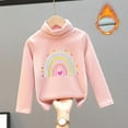 thumbnail image 2 of CUZIBR Kids T Shirts High Collar Long Sleeve Cartoon And Velvet For Warmth Soft Tops Unisex Stylish Dailywear For Toddler, 2 of 3