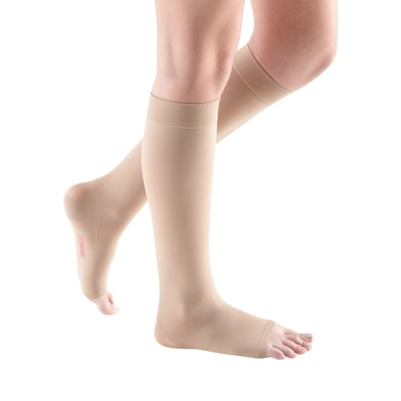 Medi Comfort Open Toe Knee Highs - 15-20 mmHg Petite Sandstone II Petite 456-II-SANDSTONE