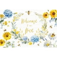 thumbnail image 3 of Nai, Danhui 24x17 Black Modern Framed Museum Art Print Titled - Bees and Blooms Flowers I, 3 of 5
