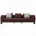 thumbnail image 3 of Meru Sofa w 3 Accent Pillows, Maroon Wine Red Tweed Fabric, 109 Inch, 3 of 3