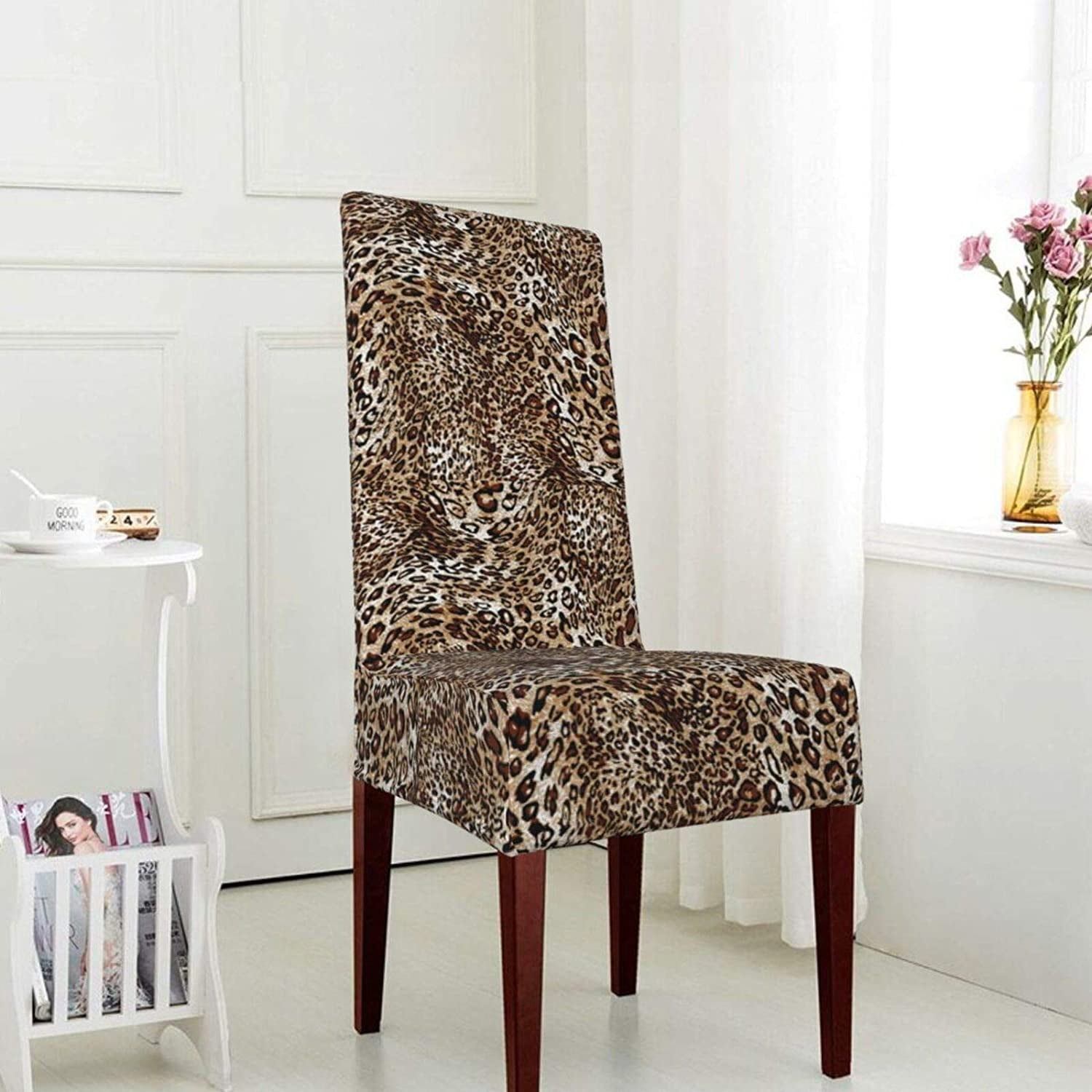 Animal print dining room chair covers hotsell