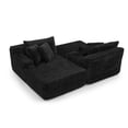 thumbnail image 7 of Kepooman Compressed Seating Sofa with Two-seater and Made of Velvet Fabric, Boneless Couch with No Assembly Required for Indoor, Living Room, Bedroom, Black, 7 of 7