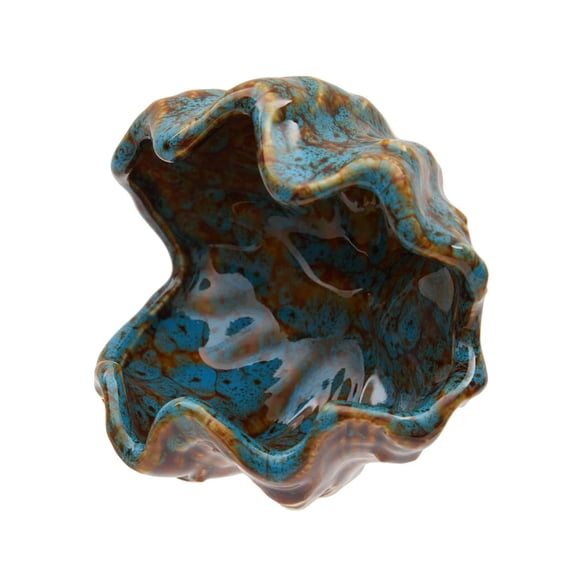 beachcombers coastal life Blue Clam Tea Light Holder