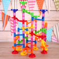 thumbnail image 4 of Bloques De Construcción 105 unids/set túnel bloques juguete niños DIY montaje cuentas carrera pista laberinto tubo, 4 of 9