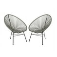 thumbnail image 3 of Costa Lounge Chair, Wire Lounge Chair, Plastic Lounge Chair, Beach Lounge Chair, Indoor-Outdoor Lounge Chair,Acapulco style Rattan,Weather Resistant,Patio Lounge Chair, Oval Lounge Chair - Set 2, 3 of 4