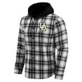 thumbnail image 2 of Men's Darius Rucker Collection by Fanatics  Black Oregon Ducks Plaid Flannel Quilted Full-Snap Hooded Shacket, 2 of 6