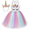 thumbnail image 6 of Sequin Unicorn Dress for Girls, 1-10Y with Headband Birthday Dance Party Dresses,, 6 of 9