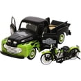 thumbnail image 3 of 1948 Ford F-1 Pickup Truck Harley Davidson & 1948 Harley Davidson FL Panhead Motorcycle Black & Green 1/24 Diecast Models Maisto, 3 of 3