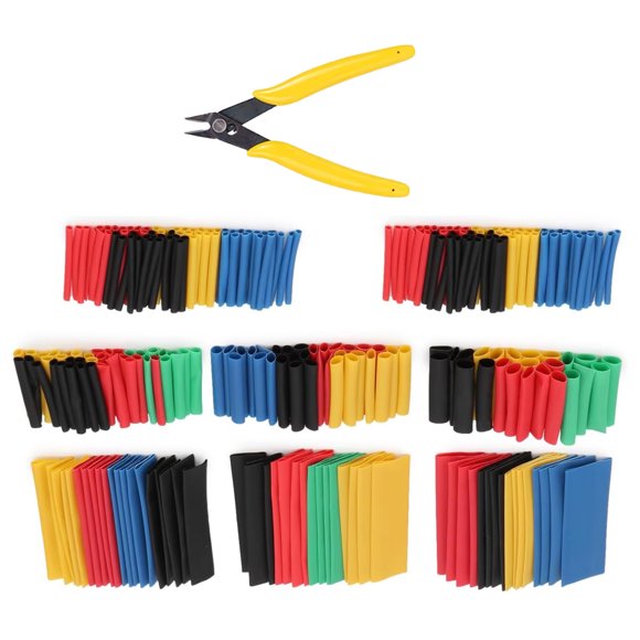 Heat Shrink Tubing for Wire Protection - 656pcs Electric Insulation Protection Kit with Assorted Colors & Sizes Cable Sleeving Set with Wire Cutter