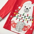 thumbnail image 3 of WIBACKER Christmas Pajamas Sets for Boys Girls Kids Pj 2 Piece Set Festival Party Sleepwear - Snowman, 3 of 10
