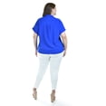 thumbnail image 3 of Blusa casual manga corta Roman Fashion /Tallas Extras, 5112 (Azul rey) azul 38, 3 of 6
