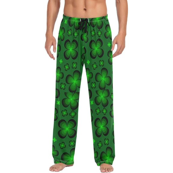 GZHJMY St. Patrick's Day Pajama Pants for Men, Lounge Pants Lightweight Men Pajama Bottoms with Drawstring Pockets, Christmas New Year Birthday Gifts, Small