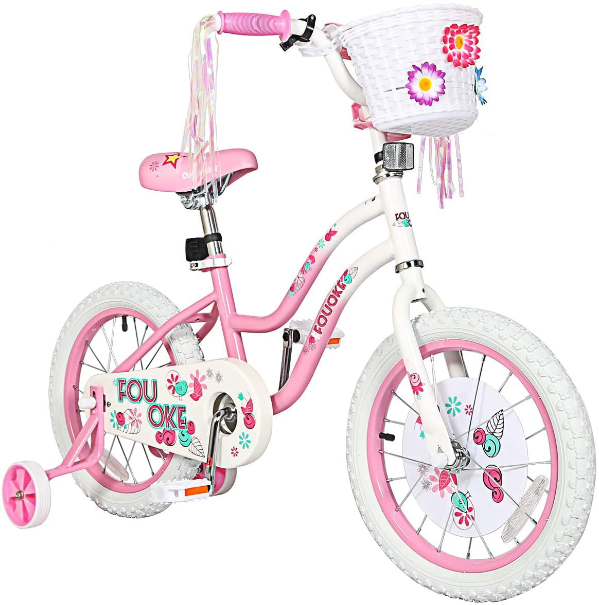 Princess Kids Bike 16 Inch Boys Girls Bike with Training Wheels Kids Bicycle for Toddlers and Children