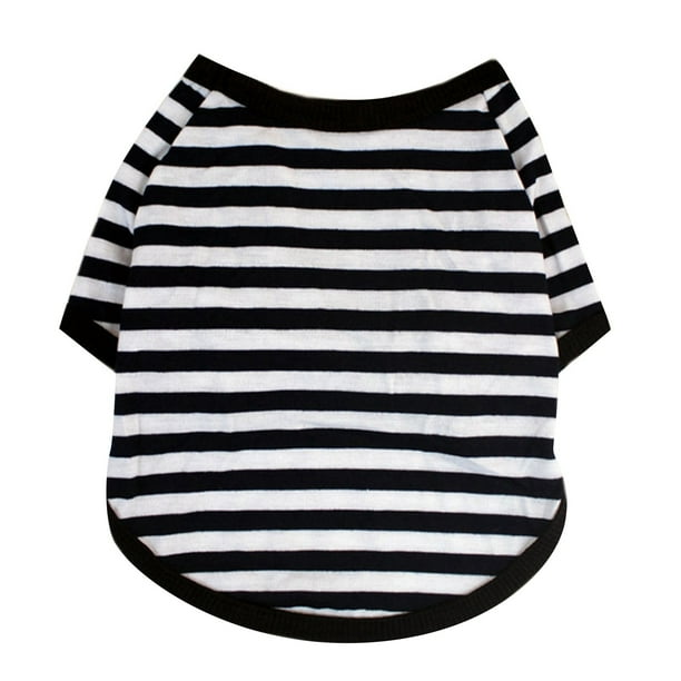 Ropa para Mascotas Camisa a rayas de cuello redondo para perros Ropa para mascotas Ropa para perros pequeños estilo coreano