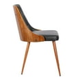 thumbnail image 5 of Armen Living Lily Mid-Century Dining Chair in Walnut Wood and Pu, 5 of 5