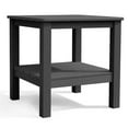thumbnail image 1 of Table Adirondack Table d'Appoint d'Extérieur 18 Pouces à Deux Niveaux Carrée Table de Bout avec Étagère de Rangement Gain de Place, 1 of 7