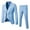 Blue 1, variant on Clearance! Hontri Men’S Suit Slim 3 Piece Suit Business Wedding Party Jacket Vest & Pants Coat Suits for Men Blue 1 L